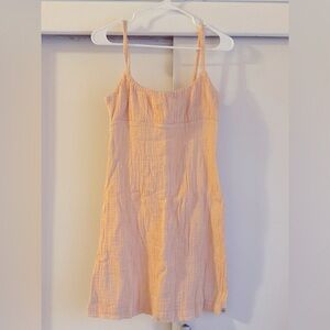 Roxy Peach Checkered Dress size M